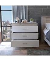 Streamdale Furniture Bethage 3-Drawer Dresser White