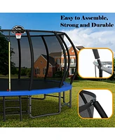 16 ft Trampoline with Safety Net Fun and Safe Outdoor Jumping Space