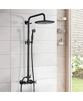 Streamdale Furniture Matte Black Dual Shower Combo System