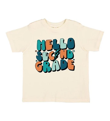 Sweet Wink Toddler Boys Hello Second Grade Short Sleeve T-Shirt