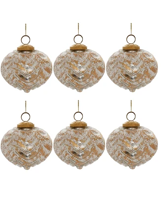 Slickblue Onion Ornament Unique and Elegant Holiday Decorations for a Touch of Classic Charm (Set of 6)