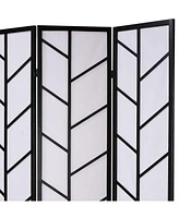 Streamdale Furniture 3-Panel Climbing Screen Room Divider, Black