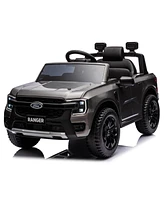 Simplie Fun Kids Ride-On Electric Licensed Ford Ranger with Music, Suspension, Remote Control