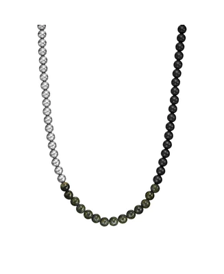 Armani Exchange Men's Green Serpentine Beaded Necklace