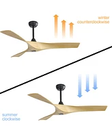 Sofucor 52" Ceiling Fan with Remote, 3 Abs Blades, No Light