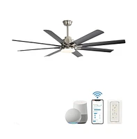 Sofucor 66" Ceiling Fan with Lights & Remote, 6-Speed Dc Motor, Reversible