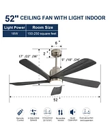 Sofucor 52 Smart Ceiling Fan with 5 Blades