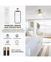 Sofucor 52 Smart Low Profile Flush Mount Ceiling Fan