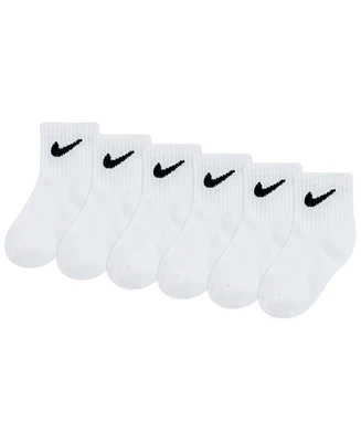 Nike Baby Boy or Girl Swoosh Ankle Socks, Pack of 6