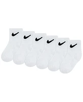 Nike Baby and Toddler Boys or Girls Swoosh Ankle Socks, Pack of 6