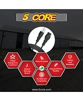 5 Core Ac Power Cord 10Ft 3 Prong Extension Adapter 16AWG 125V 13A Us Polarized Male- Female - 2PCS