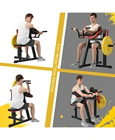 Streamdale Furniture Bicep Tricep Curl Machine With Adjustable Seat, Bicep Curls And Tricep Extension Machine Home Gym