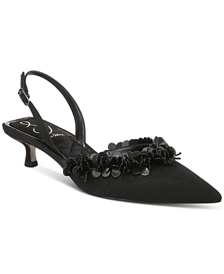 Sam Edelman Women's Trent Embellished Slingback Kitten-Heel Pumps