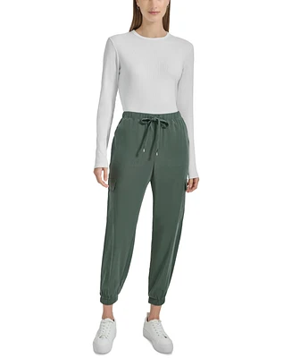 Marc New York Women's Woven Pull-On Cargo Pants