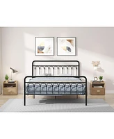 Streamdale Furniture Tara Metal Bed Queen, Black