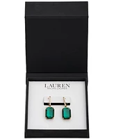 Lauren Ralph Gold-Tone Stone & Crystal Leverback Drop Earrings