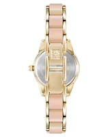 Anne Klein Women's Quartz Iridescent Acetate and Gold-Tone Alloy Metal Bracelet Watch, 30mm - Iridescent/Gold