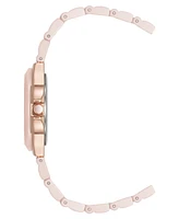 Anne Klein Women's Quartz Pink Ceramic Bracelet Watch, 30mm