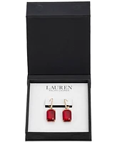 Lauren Ralph Lauren Gold-Tone Stone & Crystal Leverback Drop Earrings