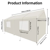 10x20 Portable Carport: Versatile Shelter for Vehicles, Storage, and Outdoor Events