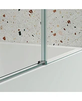 Streamdale Furniture Sliding Bathtub Shower Door, 5/16" Tempered Glass, Polished Finish