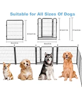 Streamdale Furniture 16-Panel Dog Playpen: 31.6" Height, 2 Doors, Outdoor/Indoor