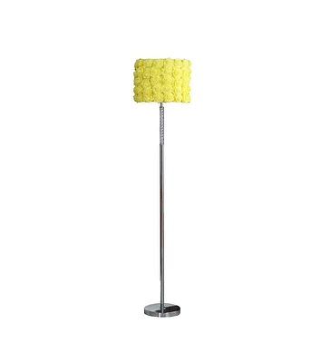 Simplie Fun 63"In Yellow Roses In Bloom Acrylic/Metal Floor Lamp