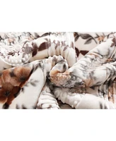 Clara Clark Heavy & Warm Korean Style Reversible Printed Raschel Mink Bed Blanket - Wrinkle Free Fade Resistant King 87x94 Inches 12 Lbs.