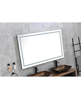 Streamdale Furniture 48 X 36 Inch Led Mirror Bathroom Vanity Mirrors With Lights, Wall Mounted Anti-Fog Memory