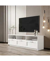 Simplie Fun Modern Minimalist Tv Cabinet Ii 80 Inch Tv Stand, Open Locker Living Room Bedroom