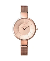 Obaku Women's Denmark Rose gold Dial Watch - V149LXVVMV