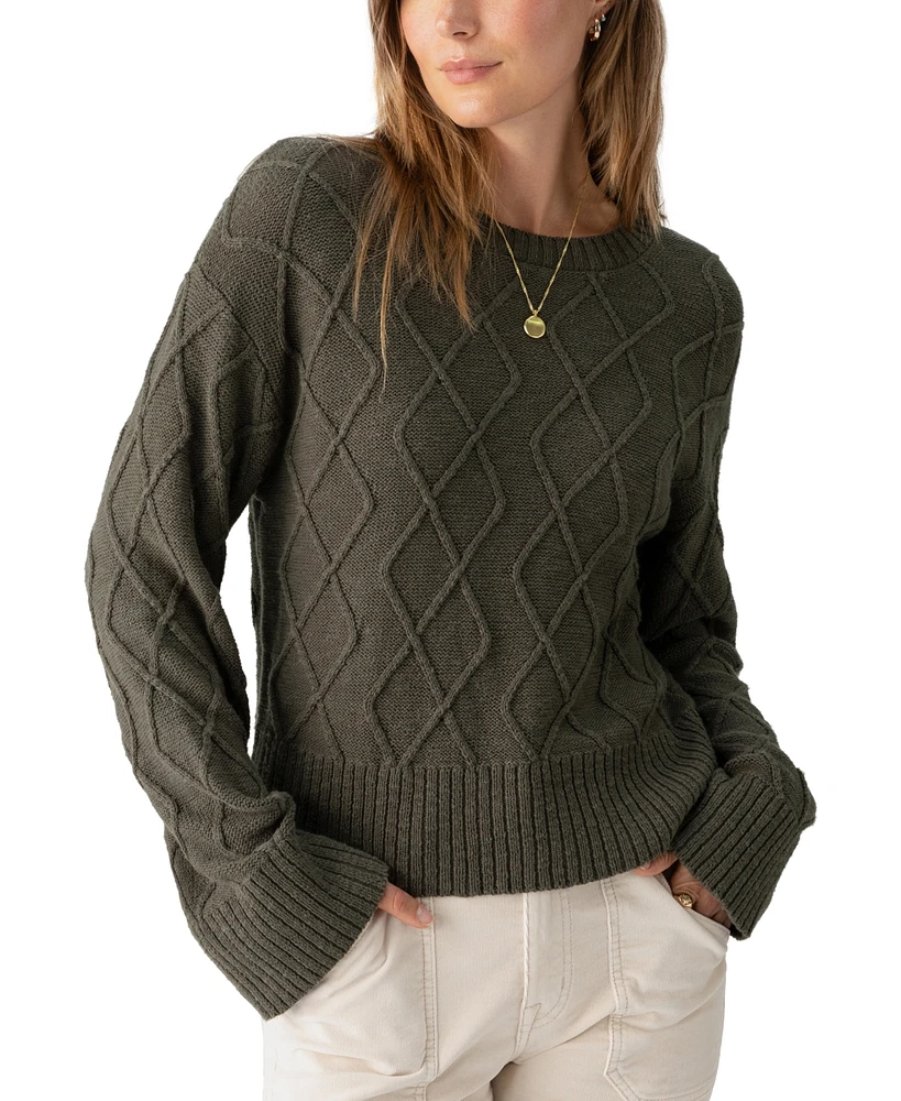 Sanctuary Women's Coastal Cable Crewneck Sweater