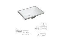 Streamdale Furniture Rectangular Undermount Bathroom Sink With Overflow