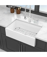 Streamdale Furniture 33 Farmhouse Sink - 33 Inch Kitchen Sink Undermount Single Bowl Apron