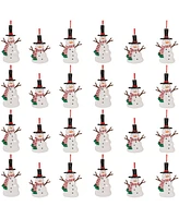 Slickblue Set of 24 Snowman Ornaments for Festive Holiday Decor