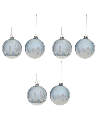 Slickblue Set of 6 Ball Ornaments for Classic Holiday Decorating