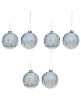 Slickblue Set of 6 Ball Ornaments for Classic Holiday Decorating