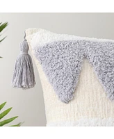 Caromio 1Pc Tufted Tassels Chenille Decorative Throw Pillow Covers 18" x