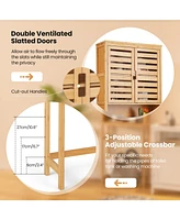 Givimo Bamboo Over The Toilet Storage Cabinet Bathroom with Adjustable Shelf