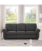 Streamdale Furniture Black Grey 3 Seater for Home or Office Use