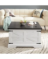 Streamdale Furniture Rustic Coffee Table with Hidden Storage_COMP