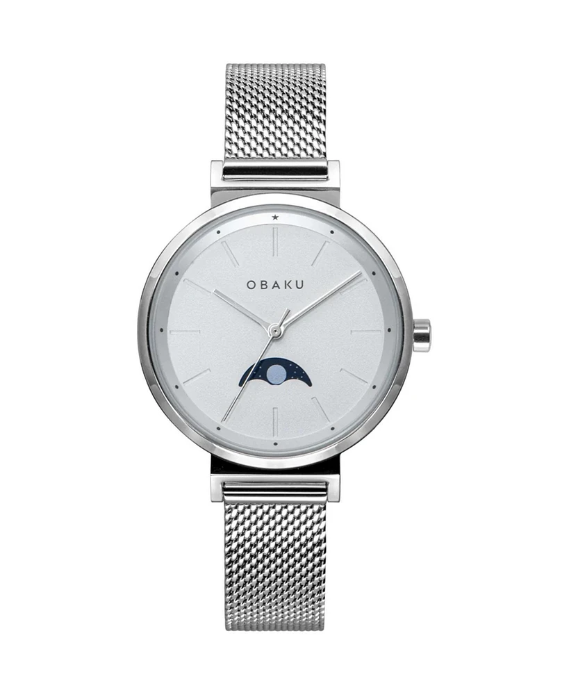 Obaku Women's Maane Silver Dial Watch - V243LMCIMC