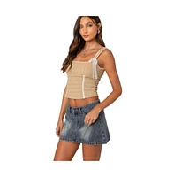 Edikted Women's Textured bustier top