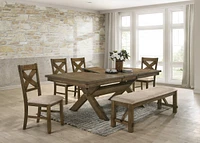 Streamdale Furniture Wood Fabric Upholstered Dining Chair Set of 2