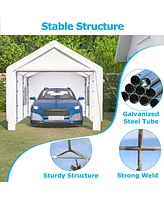 Streamdale Furniture Heavy Duty Aluminum Carport Garage with Roll-Up Windows