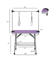 Safe and Stable Pet Grooming Table with Convenient Storage and Accessories
