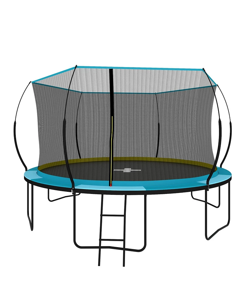 Simplie Fun Galvanized Steel Trampoline Rust-Resistant, Durable, and Safe