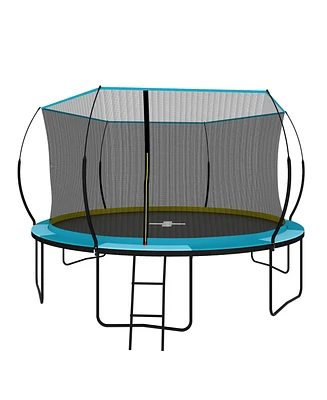 Simplie Fun Galvanized Steel Trampoline Rust-Resistant, Durable, and Safe