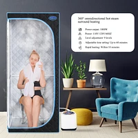 Portable Full Body Home Steam Sauna Tent with Remote and Timer