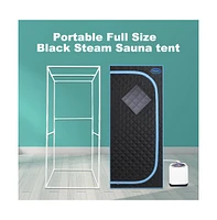 Portable Full Body Home Steam Sauna Tent with Remote and Timer